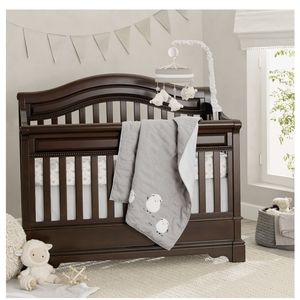 Lambs & Ivy 5pc Sheep Baby Crib Bed Set & Mobile